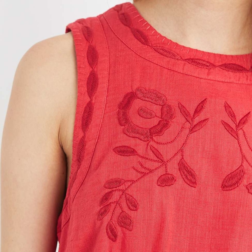Free People Coral Birds of a Feather Mini Dress - Picture 3 of 8